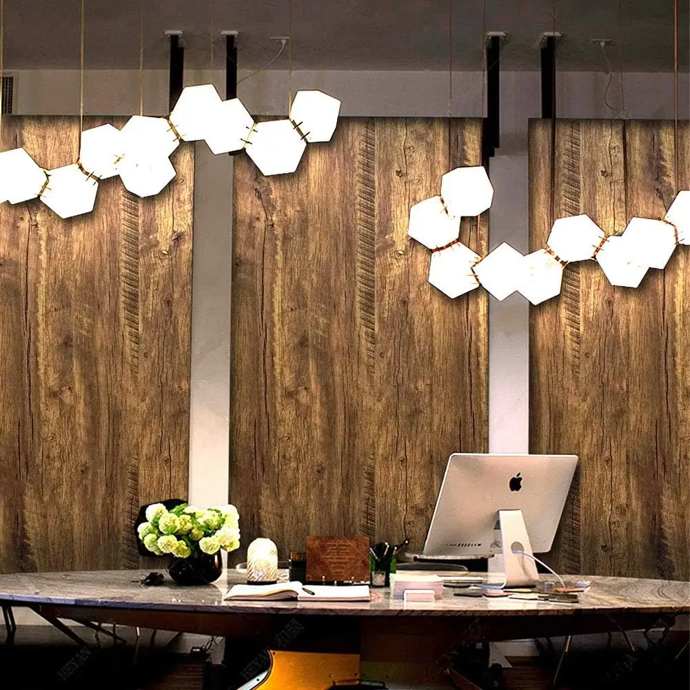 Wood Grain DIY Sticker PVC Self Adhesive Waterproof Wallpapers Renovation Furnitures Wall Stickers Home Decor Sticky Paper Decal