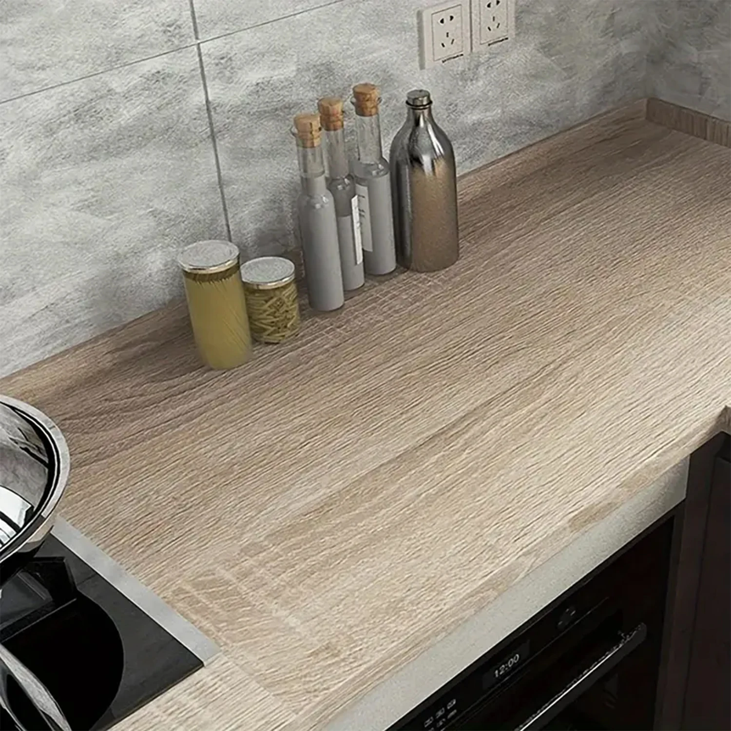 Wood Grain DIY Sticker PVC Self Adhesive Waterproof Wallpapers Renovation Furnitures Wall Stickers Home Decor Sticky Paper Decal