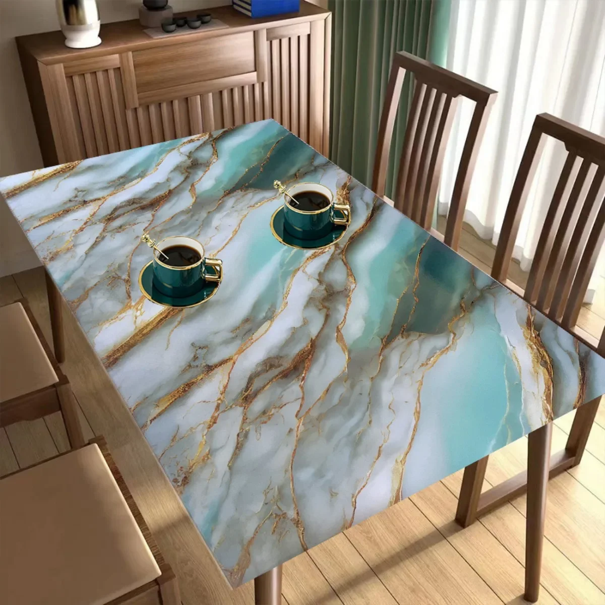 8M Marble Decor Stickers Self Adhesive Waterproof Oil Proof Aluminum Foil Wallpaper for Kitchen Cabinet Countertop Renovation