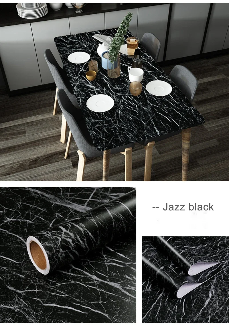 Thick Waterproof Pvc Imitation Marble Pattern Stickers Modern Vinyl Self Adhesive Wallpaper Renovation Of Furniture Stove Top