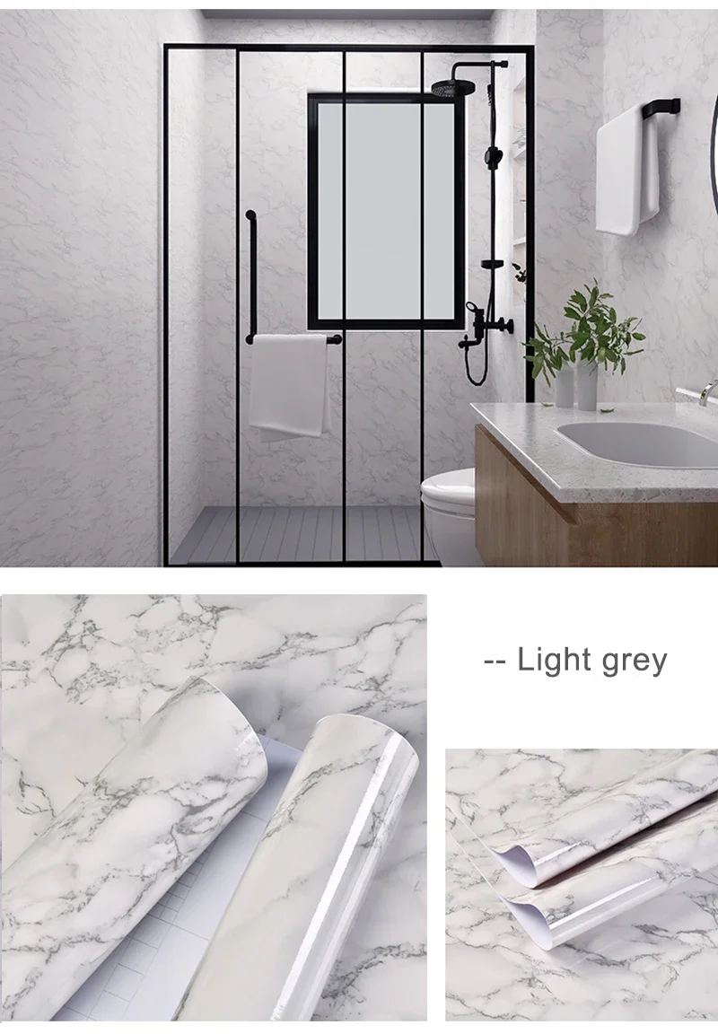Thick Waterproof Pvc Imitation Marble Pattern Stickers Modern Vinyl Self Adhesive Wallpaper Renovation Of Furniture Stove Top