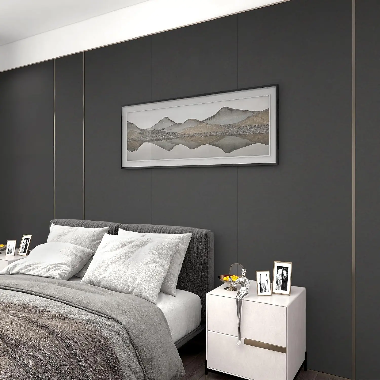 Waterpoof Matte Wallpaper White Grey Black Vinyl Self-Adhesive Stickers for Wall Furniture Livingroom Contact Paper Home Decor
