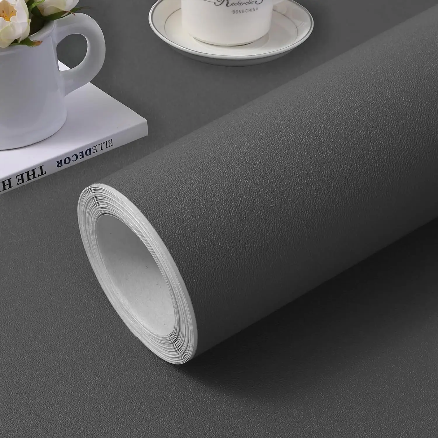 Waterpoof Matte Wallpaper White Grey Black Vinyl Self-Adhesive Stickers for Wall Furniture Livingroom Contact Paper Home Decor