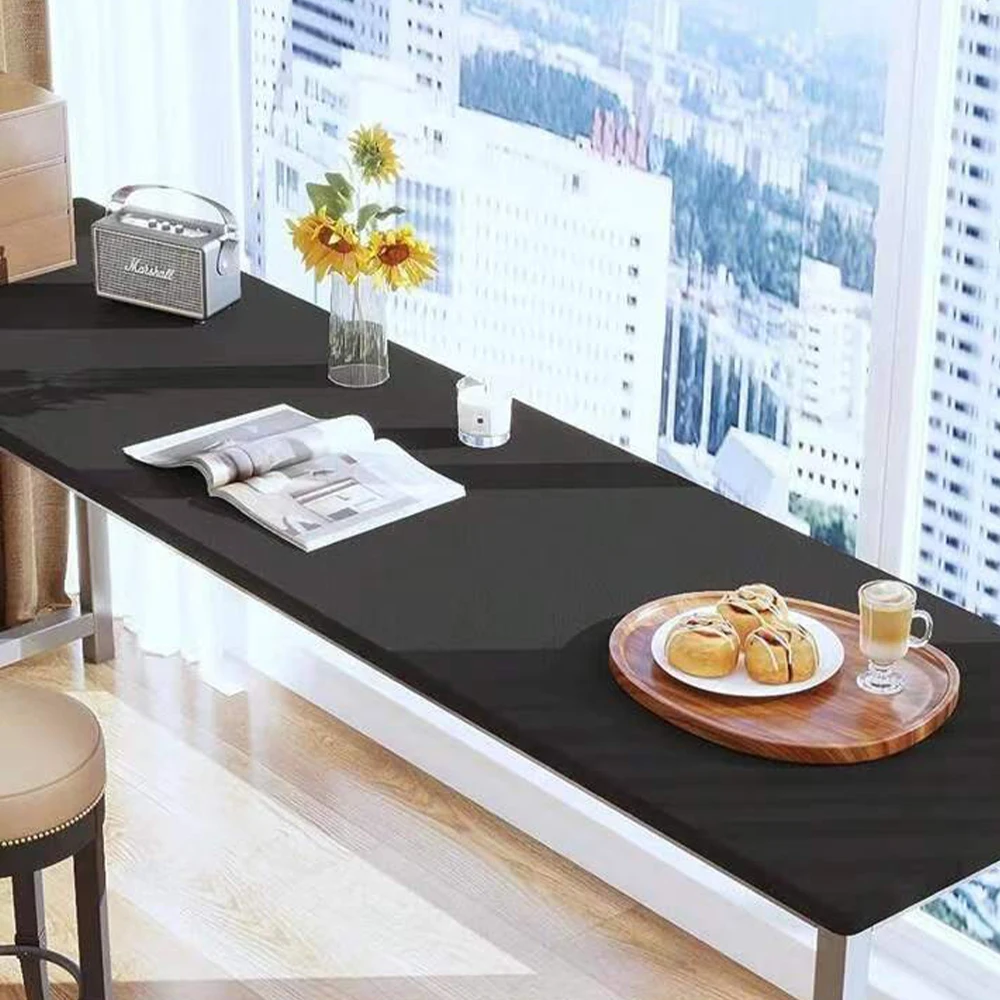 Black Matte Wallpaper 80cm Width Waterproof Vinyl Self-Adhesive Contact Paper Peel and Stick Wall Covering for Living Room Bedro