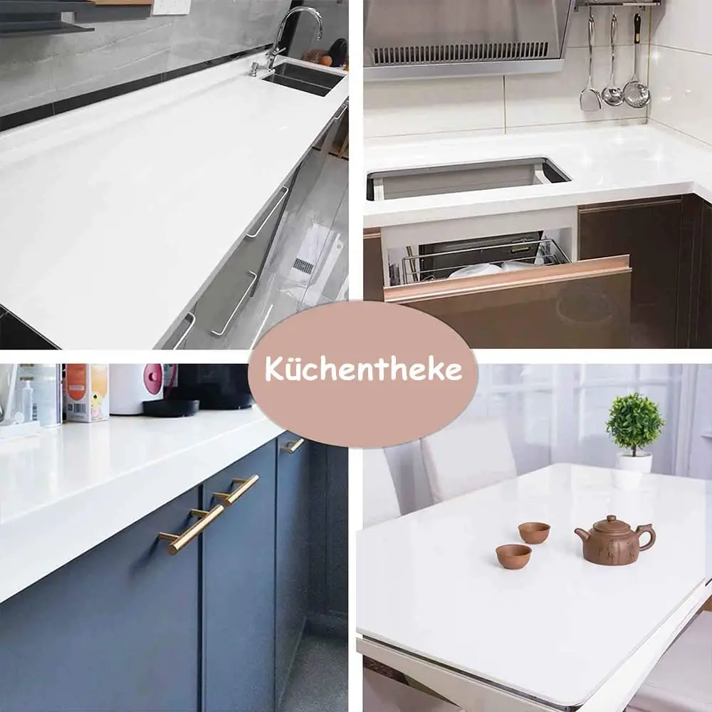 PVC Pearl Film Waterproof Wallpaper Self-adhesive Black/White High Gloss Wardrobe Kitchen Furniture Wall Stickers for Room Decor