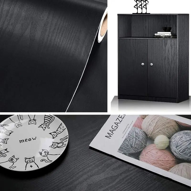 6M Waterproof Self Adhesive PVC Wallpaper Roll Furniture Cabinets Vinyl Decorative Film Wood Grain Stickers for Diy Home Decor