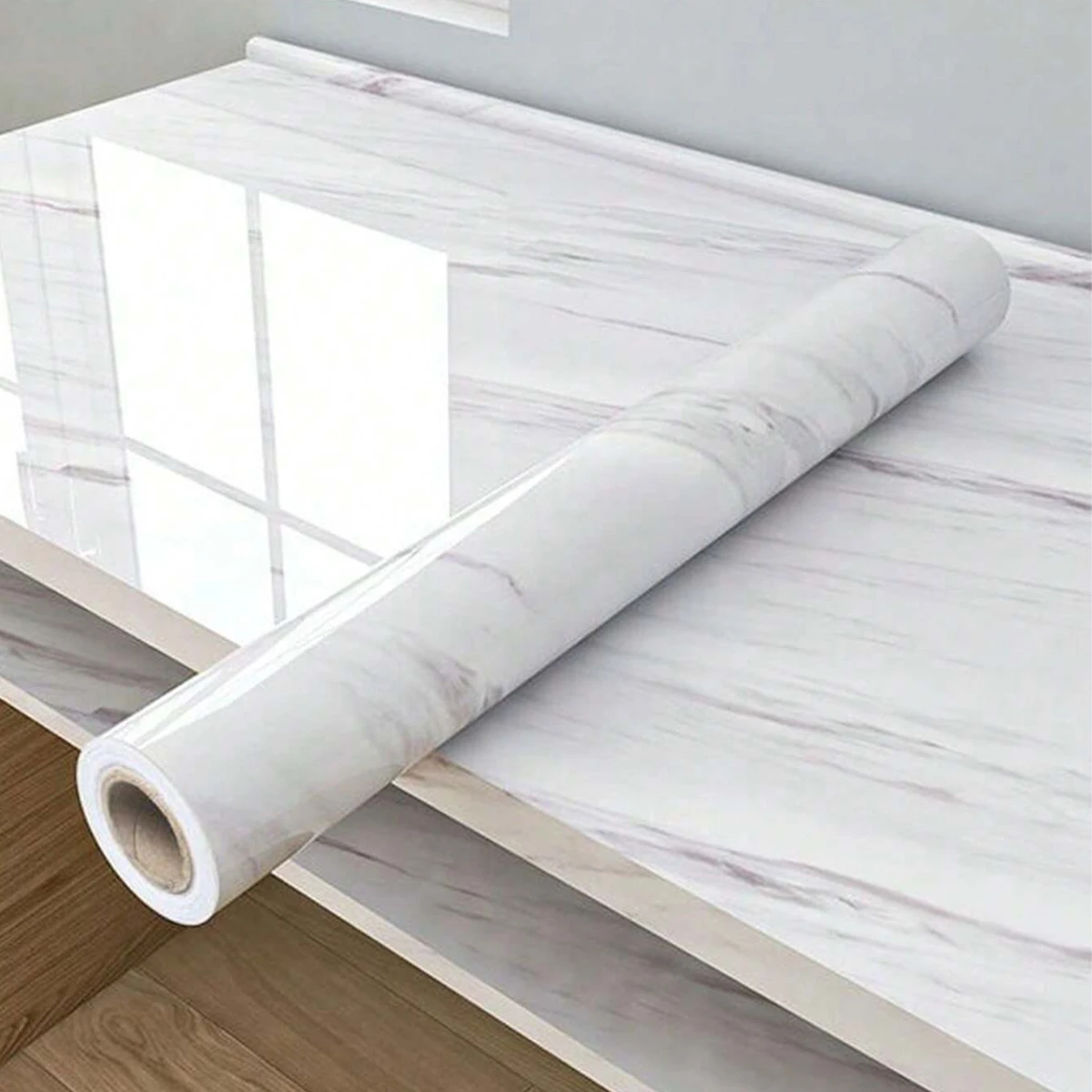 40cm Marble Vinyl Self Adhesive Wallpaper Waterproof Contact Paper PVC Wall Stickers for Kitchen Livingroom Home Decorative Film