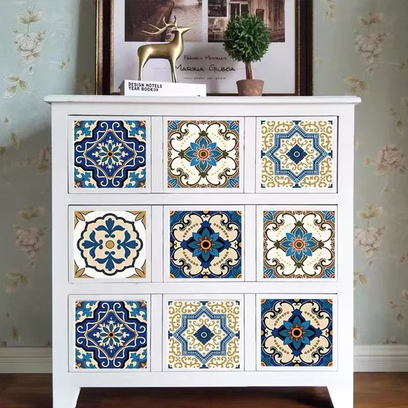 Small Ceramic Tile Pattern Wallpaper Bathroom Stove Kitchen Decoration Renovation Self-adhesive Wallpaper Wall Stickers