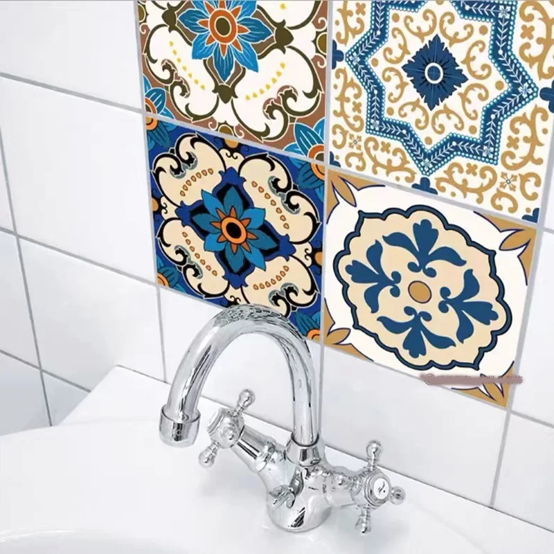 Small Ceramic Tile Pattern Wallpaper Bathroom Stove Kitchen Decoration Renovation Self-adhesive Wallpaper Wall Stickers