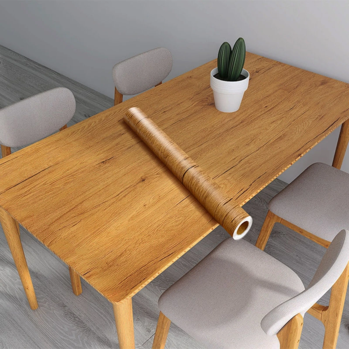 55cm Wood Grain PVC Vinyl Wallpaper Roll Waterproof Self Adhesive Decorative Film Home Furniture Cabinet Wardrobe Wall Stickers