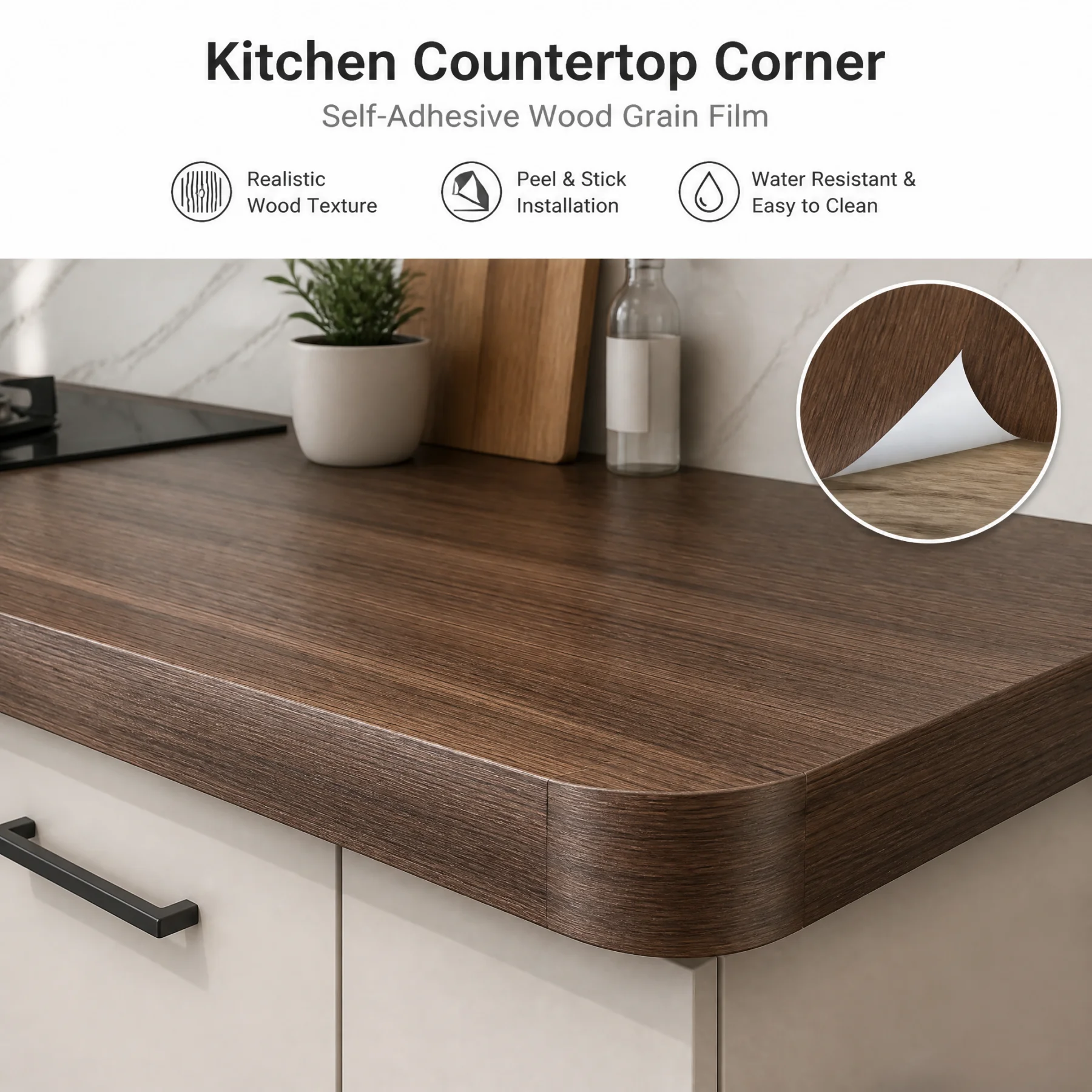 55cm Wood Grain PVC Vinyl Wallpaper Roll Waterproof Self Adhesive Decorative Film Home Furniture Cabinet Wardrobe Wall Stickers
