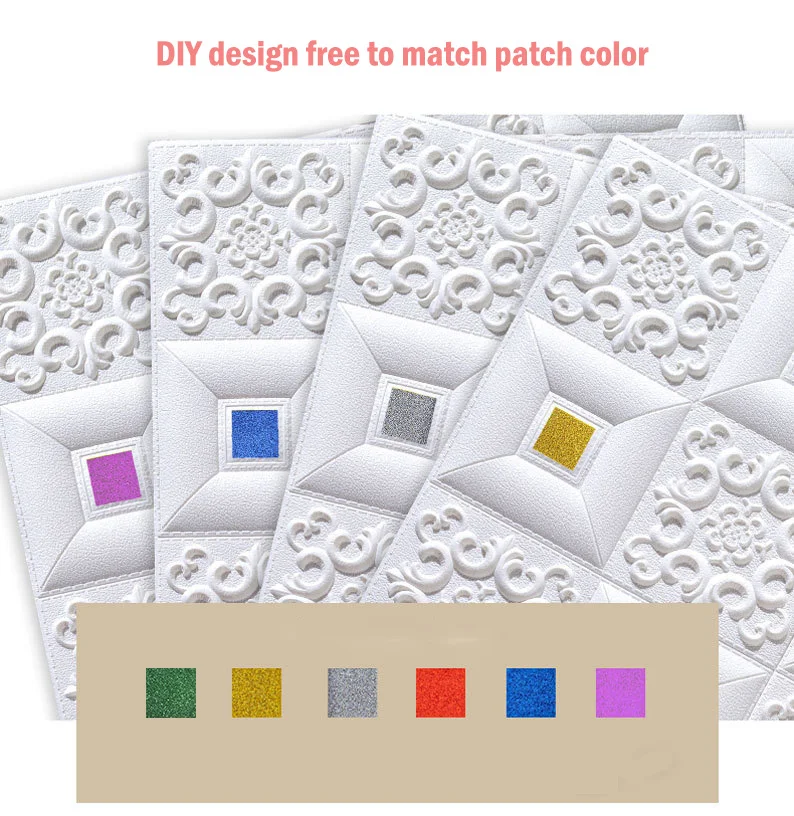 1/5/10Pcs 70x70cm Big Size Ceiling Wallpaper 3D Brick Waterproof Wall Stickers Foam Self-Adchive Wall Decoration