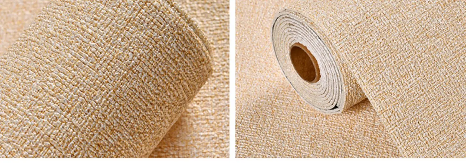 50cmX2.8m/10m Linen Self-adhesive PVC Solid Color 3D Foam Thickened Waterproof Background Wall Home Decor Wallpaper Wall Sticker
