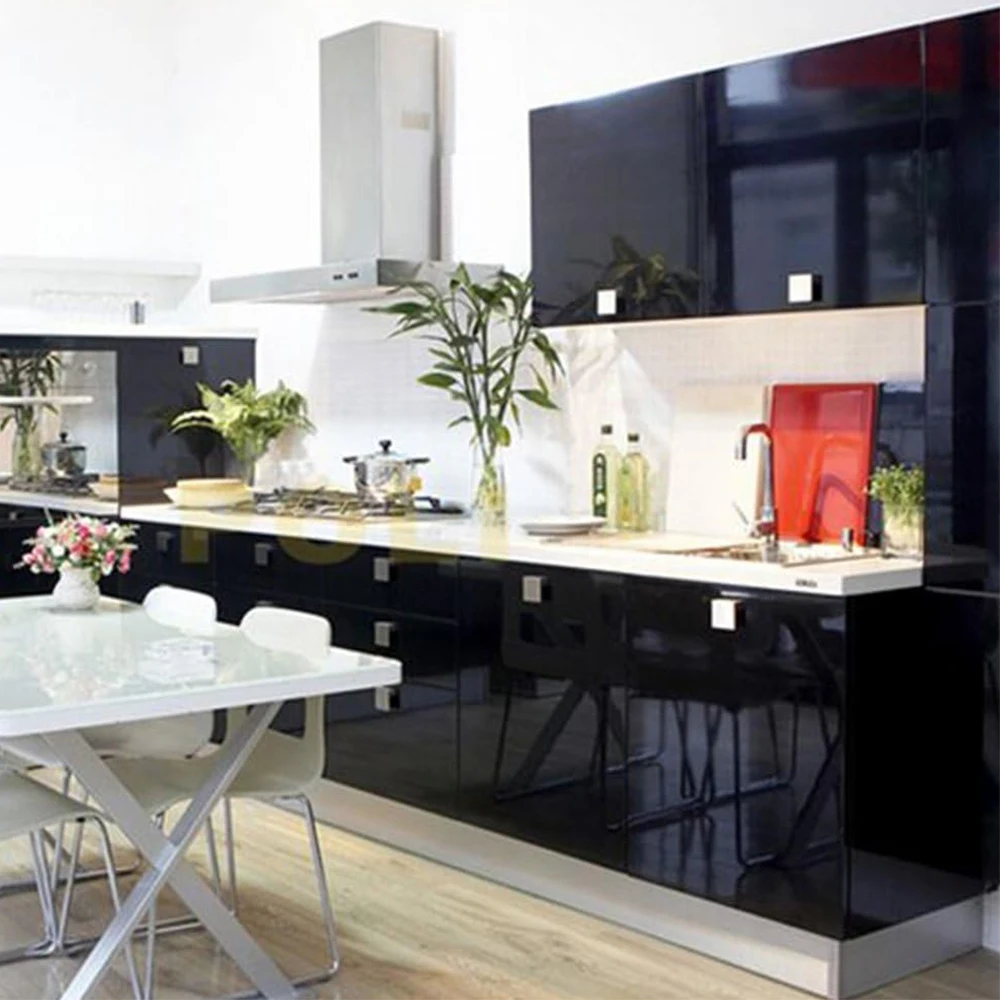 Glossy White Stickers Vinyl Self Adhesive Waterproof Oil Proof Sticker Kitchen Counter Panels Furniture Renovation Wallpaper