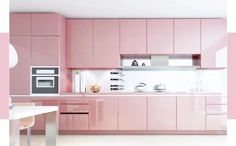 Glossy White Stickers Vinyl Self Adhesive Waterproof Oil Proof Sticker Kitchen Counter Panels Furniture Renovation Wallpaper