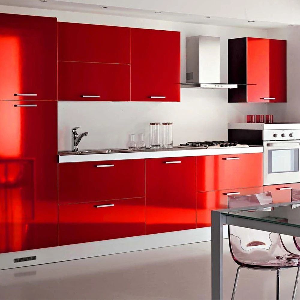 Glossy White Stickers Vinyl Self Adhesive Waterproof Oil Proof Sticker Kitchen Counter Panels Furniture Renovation Wallpaper