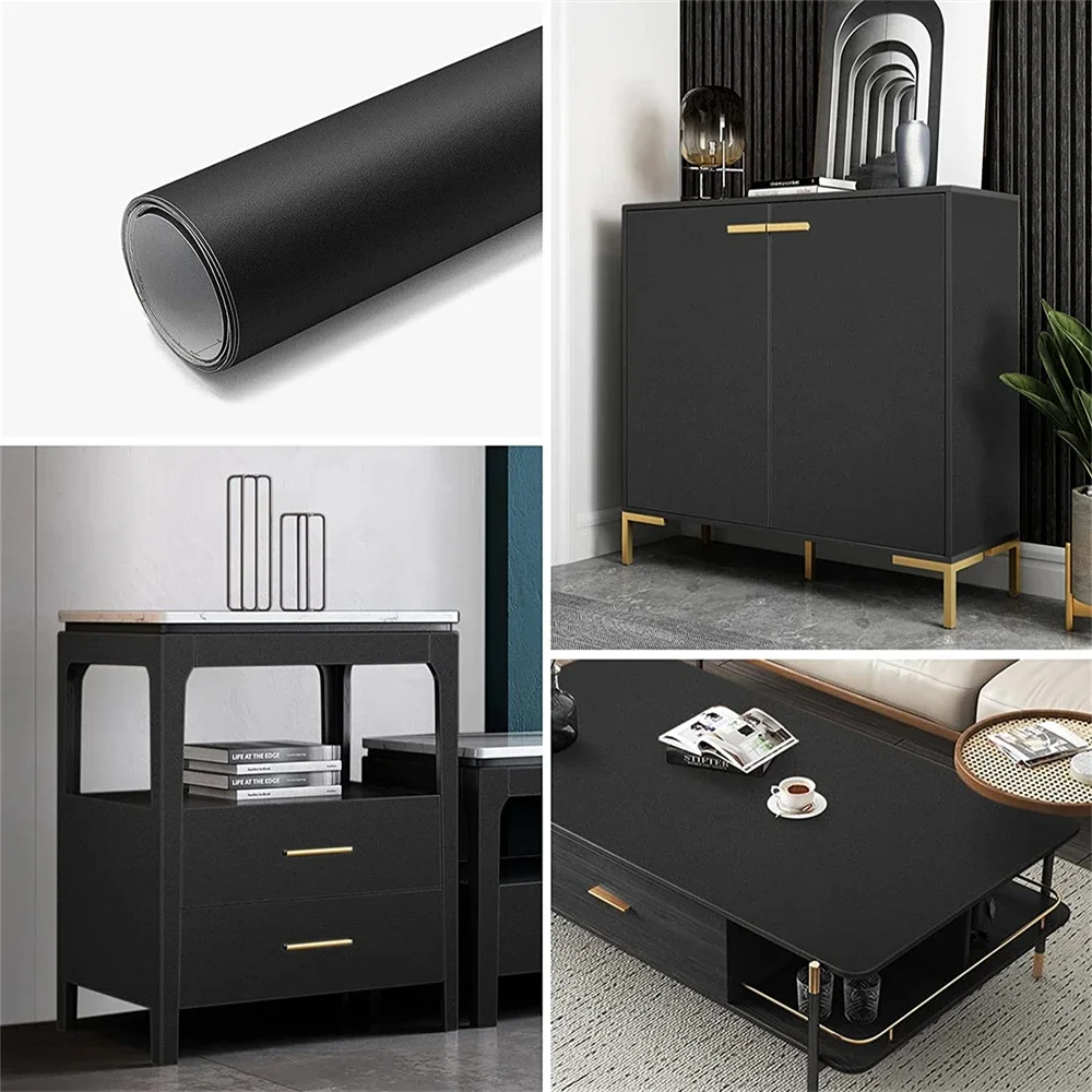 2/3/5M Length Matte Wallpaper Self-Adhesive PVC for Wall Shelf Liner Table Door Living Room Contact Paper Furnitur Renov Sticker