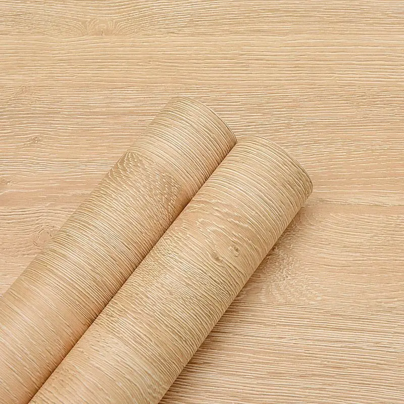 Vinyl Self-adhesive Waterproof Wood Wallpapers Wall Stickers for Wall in Rolls Furniture Renovation Film Bedroom Home Decor PVC