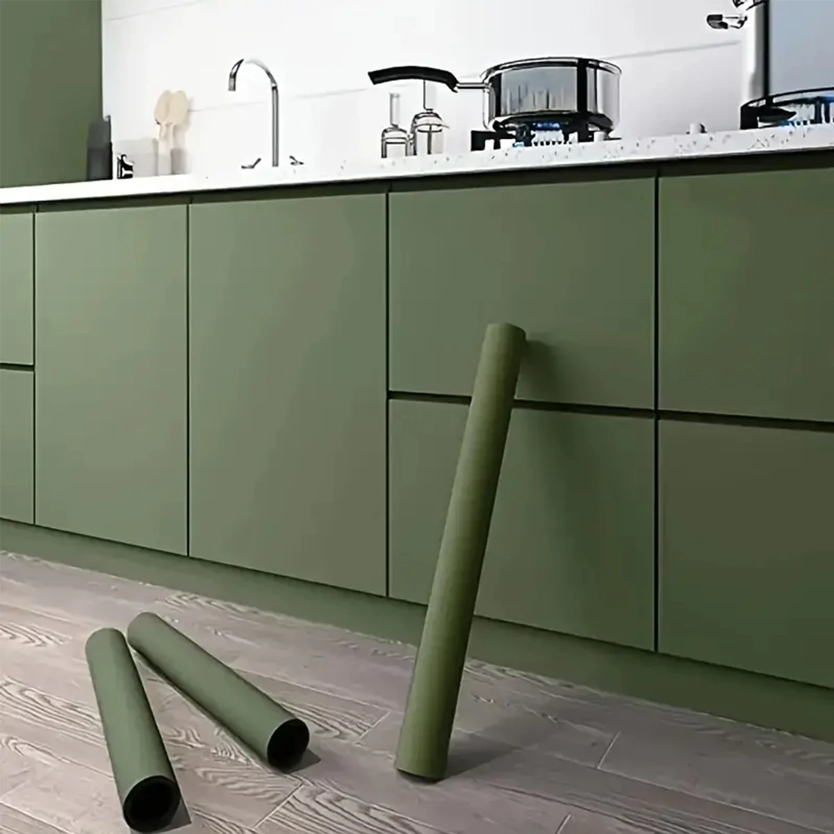 60cmPeel and Stick Vinyl Wallpaper Matte Black Gray White Removable Thick Contact Paper for Walls Kitchens Countertops Cabinets