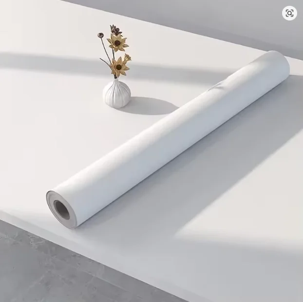 60cmPeel and Stick Vinyl Wallpaper Matte Black Gray White Removable Thick Contact Paper for Walls Kitchens Countertops Cabinets