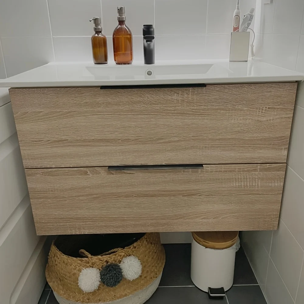 Black Wood Grain Thickening Wallpaper Boeing Film Furniture Kitchen Cabinet PVC Self-Adhesive Stickers Kitchen Vinyl Wallpaper