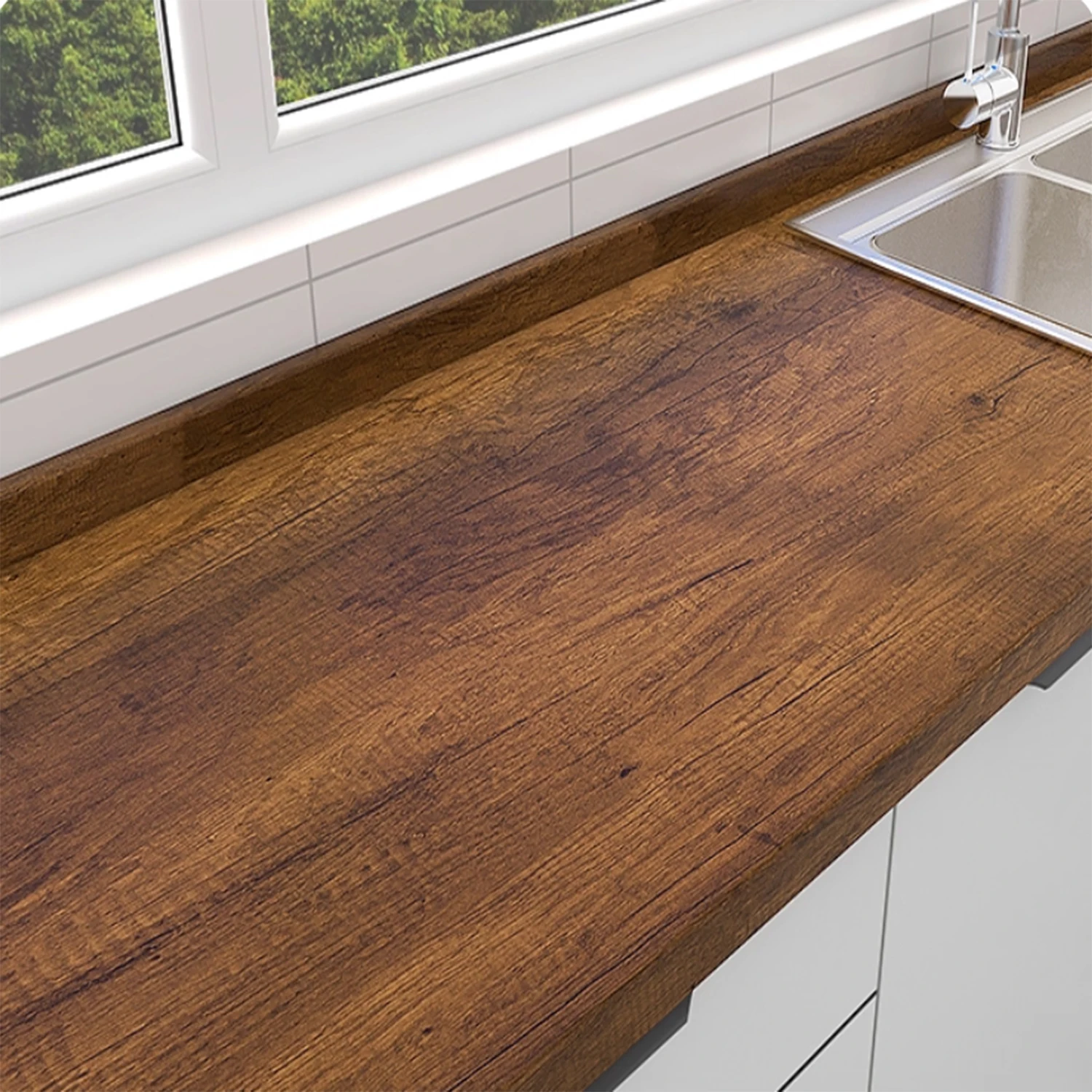 Black Wood Grain Thickening Wallpaper Boeing Film Furniture Kitchen Cabinet PVC Self-Adhesive Stickers Kitchen Vinyl Wallpaper