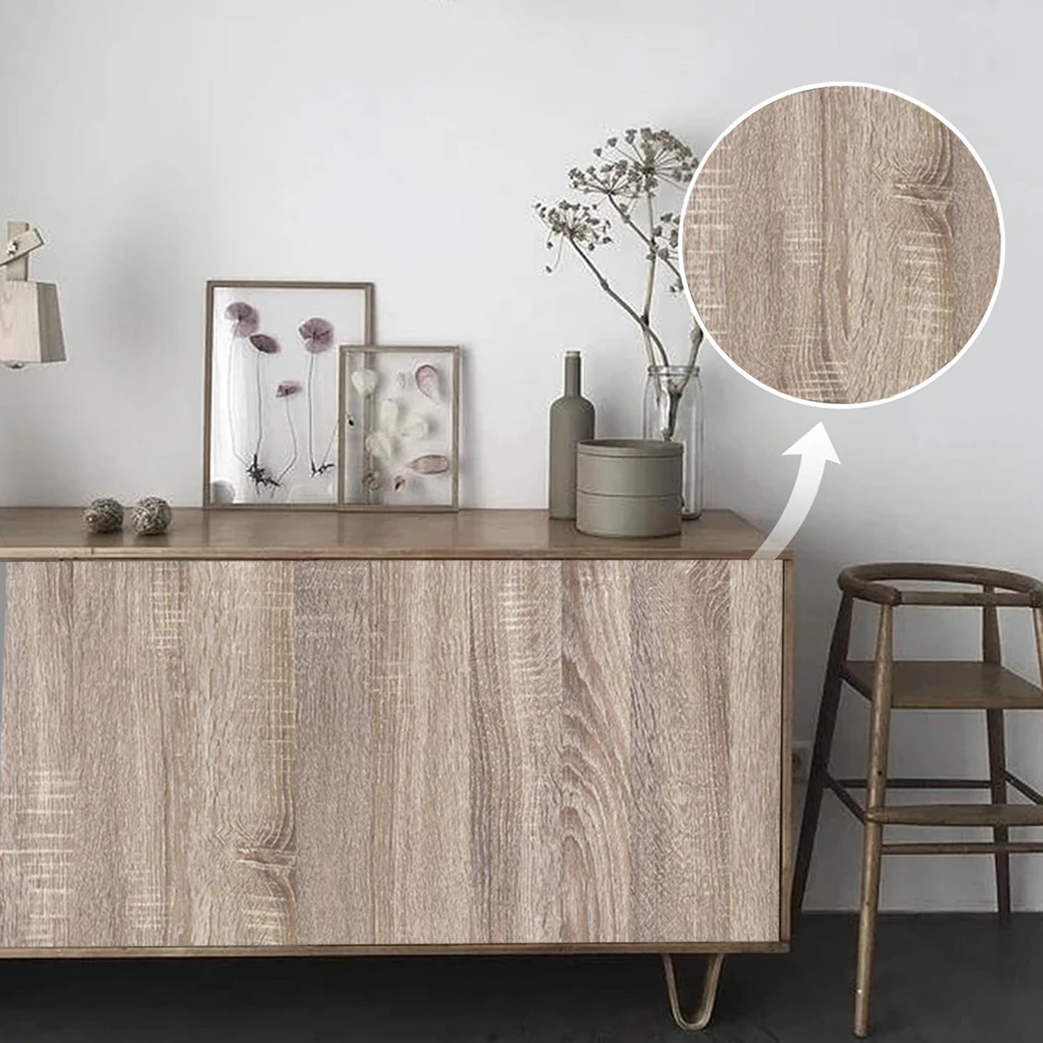 Black Wood Grain Thickening Wallpaper Boeing Film Furniture Kitchen Cabinet PVC Self-Adhesive Stickers Kitchen Vinyl Wallpaper