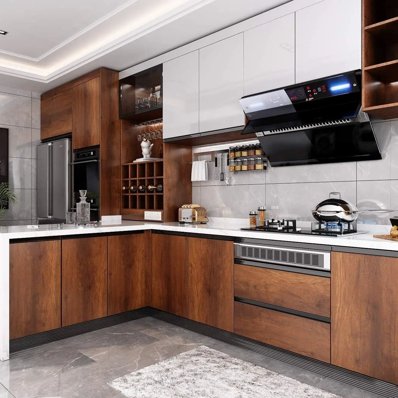 Black Wood Grain Thickening Wallpaper Boeing Film Furniture Kitchen Cabinet PVC Self-Adhesive Stickers Kitchen Vinyl Wallpaper
