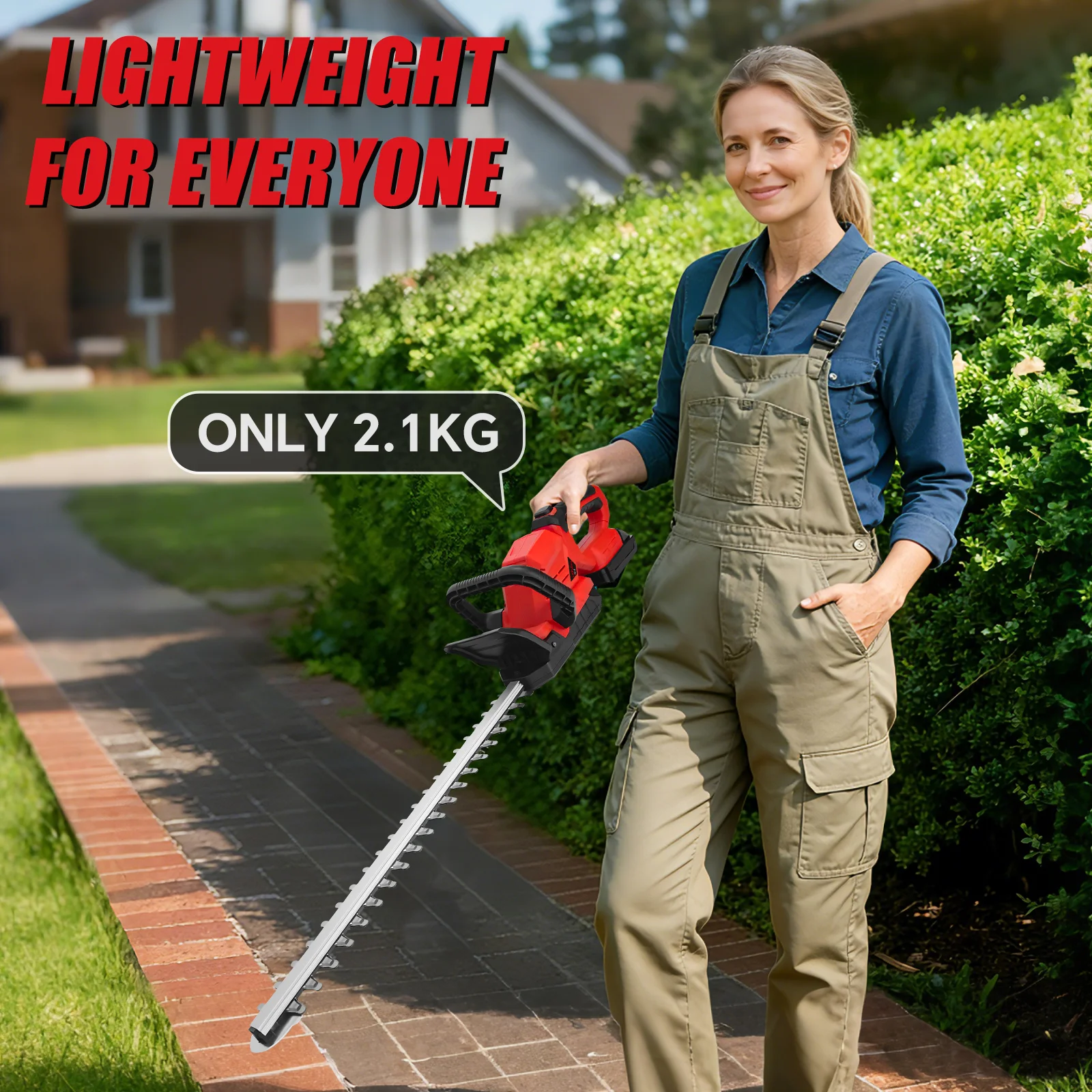 3000RPM Brushless Electric Hedge Trimmer Handheld Lawn Mower Cordless Garden Shrub Pruning Tools For Milwaukee 18V Battery Pin