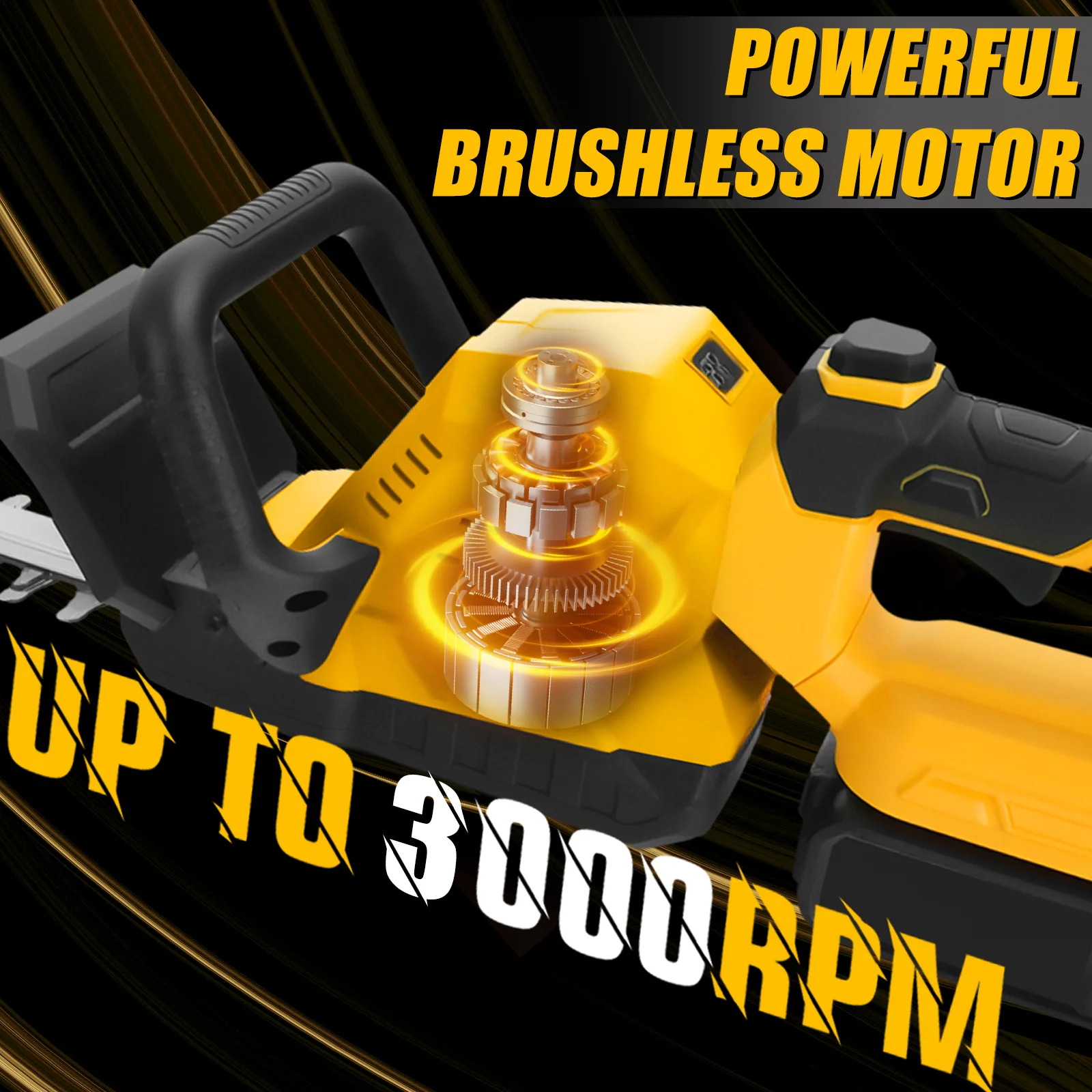 Brushless Electric Hedge Trimmer 3000RPM Cordless Portable Bush Trimmer Lawn Mower Garden Yard Tools For Dewalt 20V Battery Pin