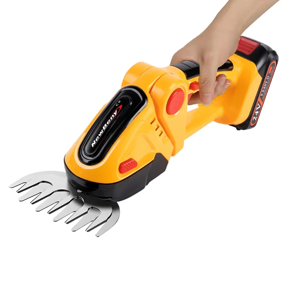 2 IN 1 Cordless Electric Hedge Trimmer 20000RPM Rechargeable Handheld Household Shrub Weeding Pruning Mower Garden Tools