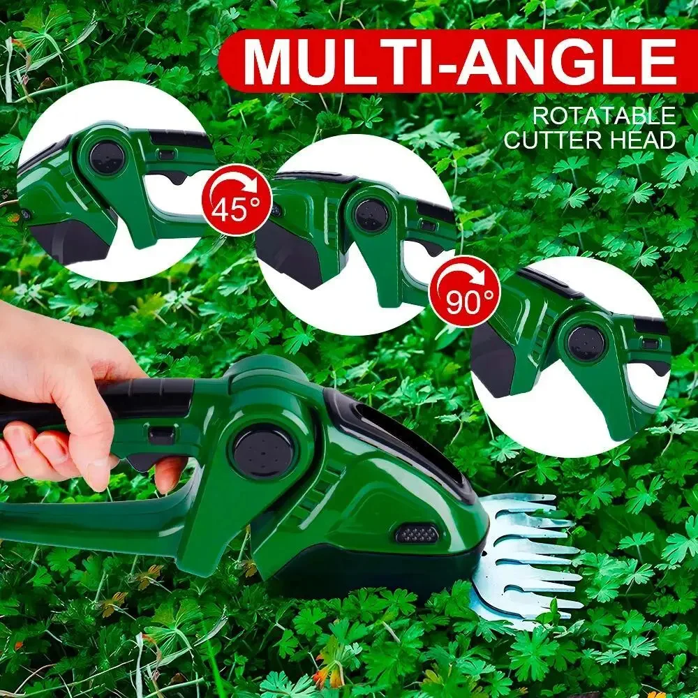 20000RPM Electric Brushless Trimmer Handheld 2 IN 1 Cordless Electric Hedge Trimmer for Makita 18V Battery Home Gardening Tools