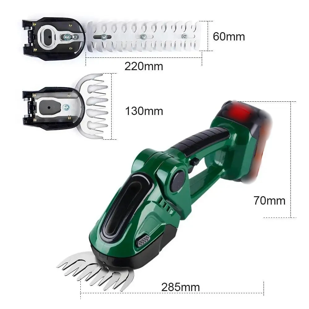 20000RPM Electric Brushless Trimmer Handheld 2 IN 1 Cordless Electric Hedge Trimmer for Makita 18V Battery Home Gardening Tools