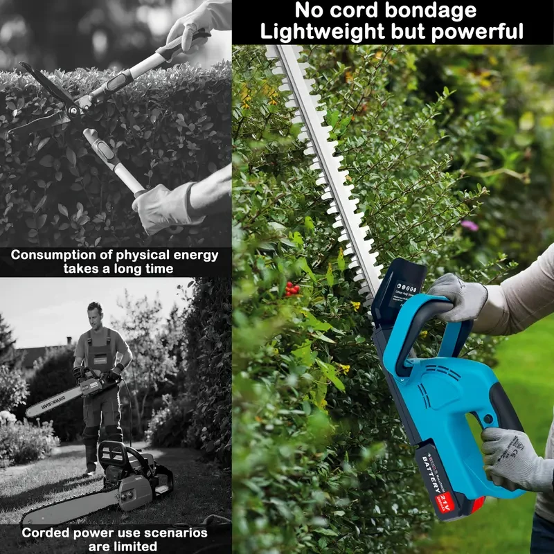 2800W Brushless Electric Hedge Trimmer Cordless Trimmer Pruning Saw Lawn Mower Garden Tools For Makita 18V Battery pins