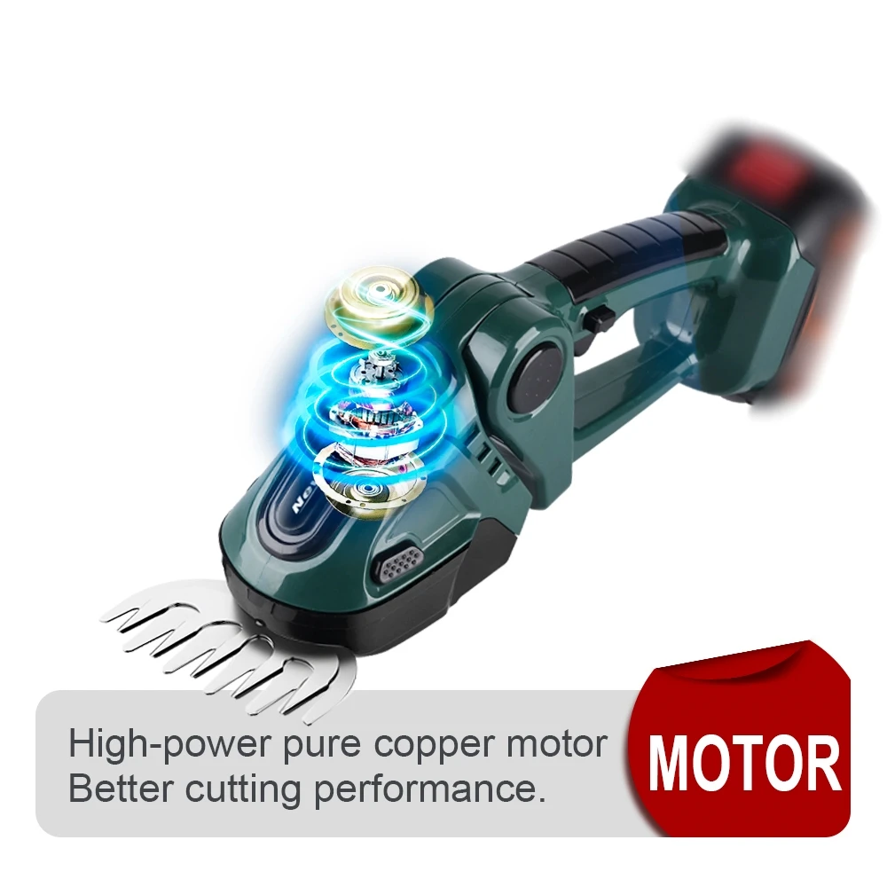 2 in 1 Electric Hedge Trimmer 20000rpm Household Lawn Mower Garden Bush Scissors Grass Scissors Power Tool for Makita Battery