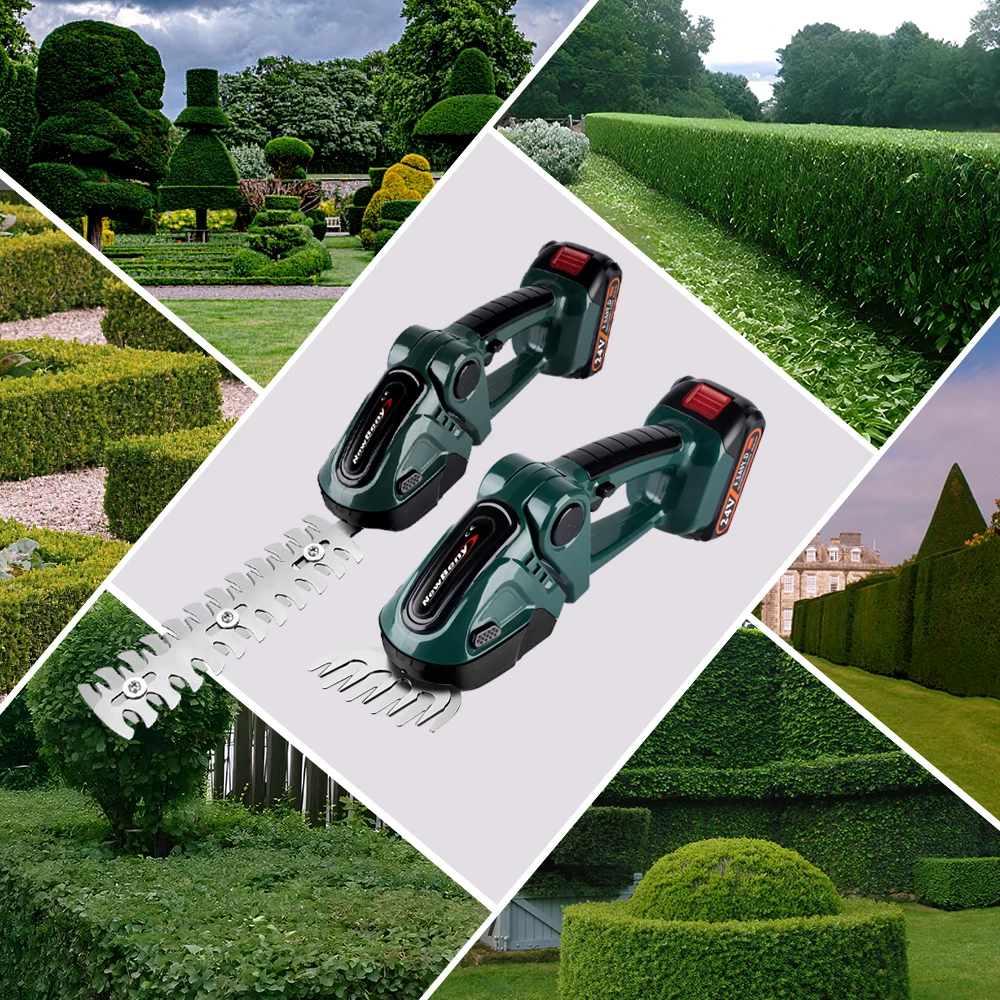 2 in 1 Electric Hedge Trimmer 20000rpm Household Lawn Mower Garden Bush Scissors Grass Scissors Power Tool for Makita Battery
