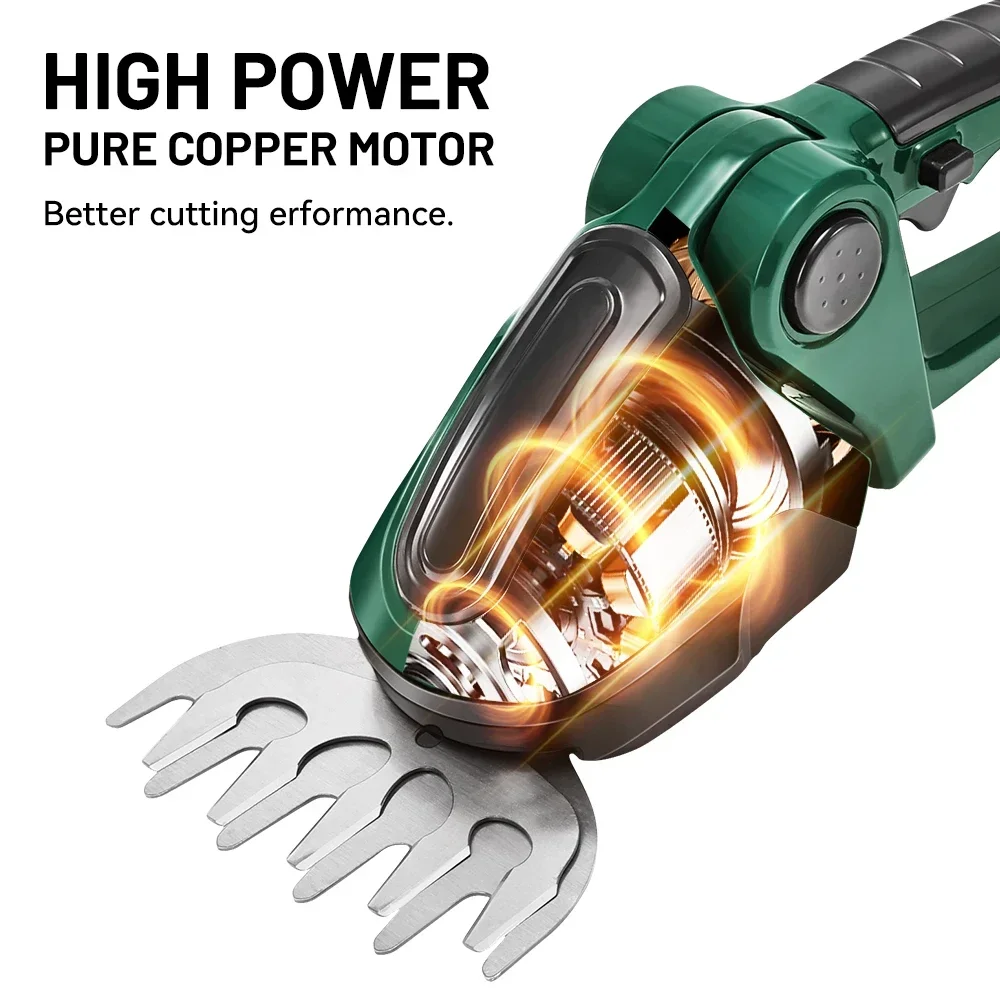20000 RPM 2 IN 1 Electric Hedge Trimmer Cordless Portable High Power Lawn Mower Pruner Weeding Garden Tool For Makita 18VBattery