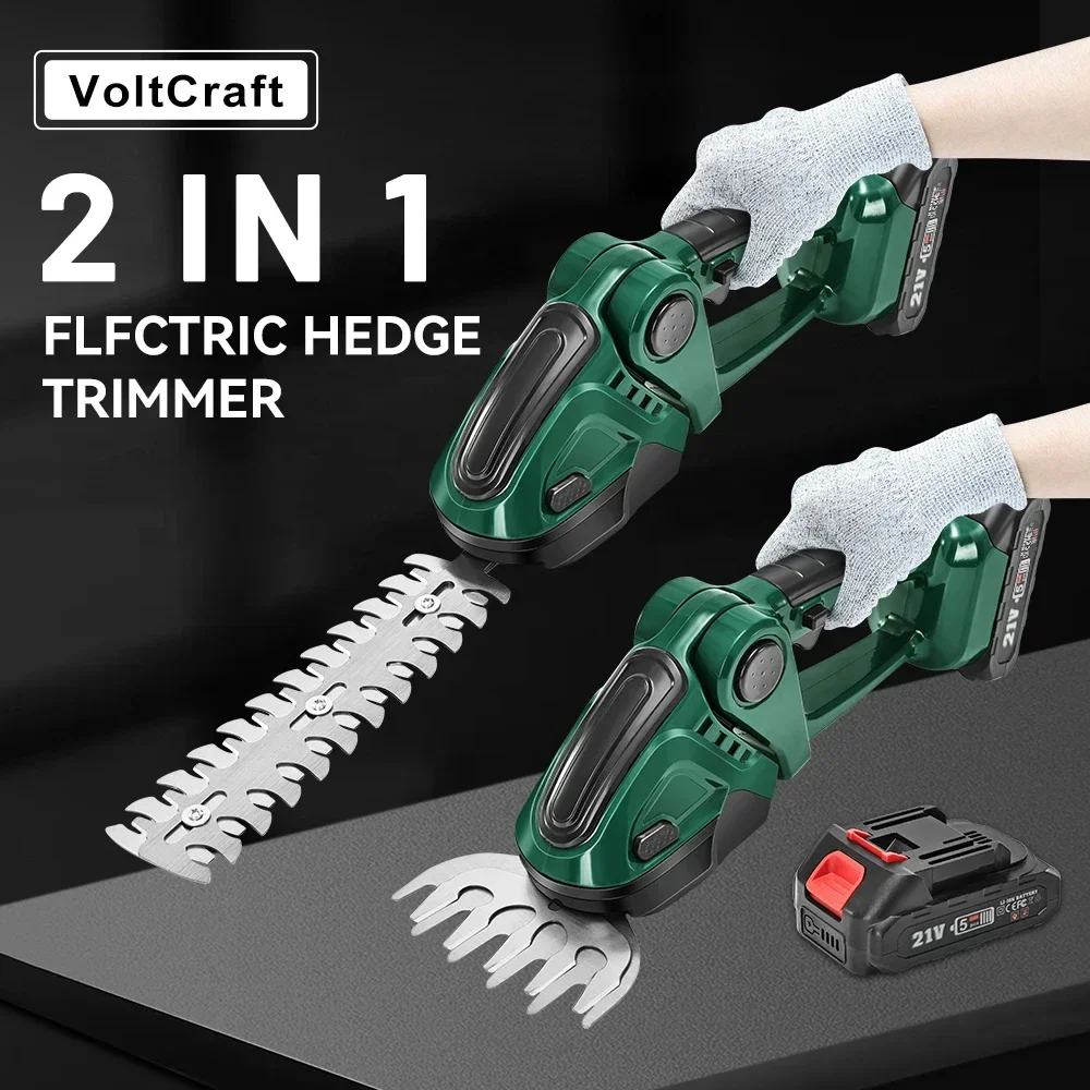 20000 RPM 2 IN 1 Electric Hedge Trimmer Cordless Portable High Power Lawn Mower Pruner Weeding Garden Tool For Makita 18VBattery