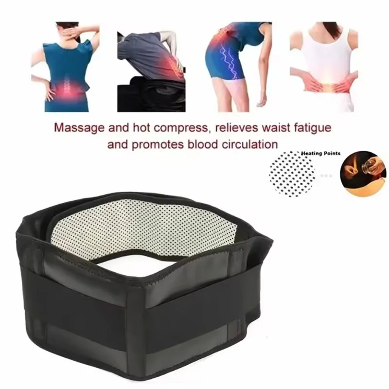 Adjustable Waist Belt Brace Self Heating Magnetic Back Waist Support Belt Lumbar Brace Massage Band