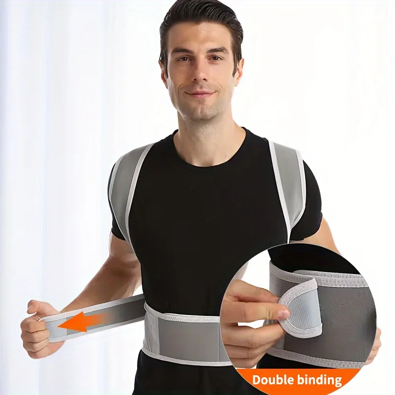 Universal posture belt for men and women - comfortable and fitting back support, elastic with back support
