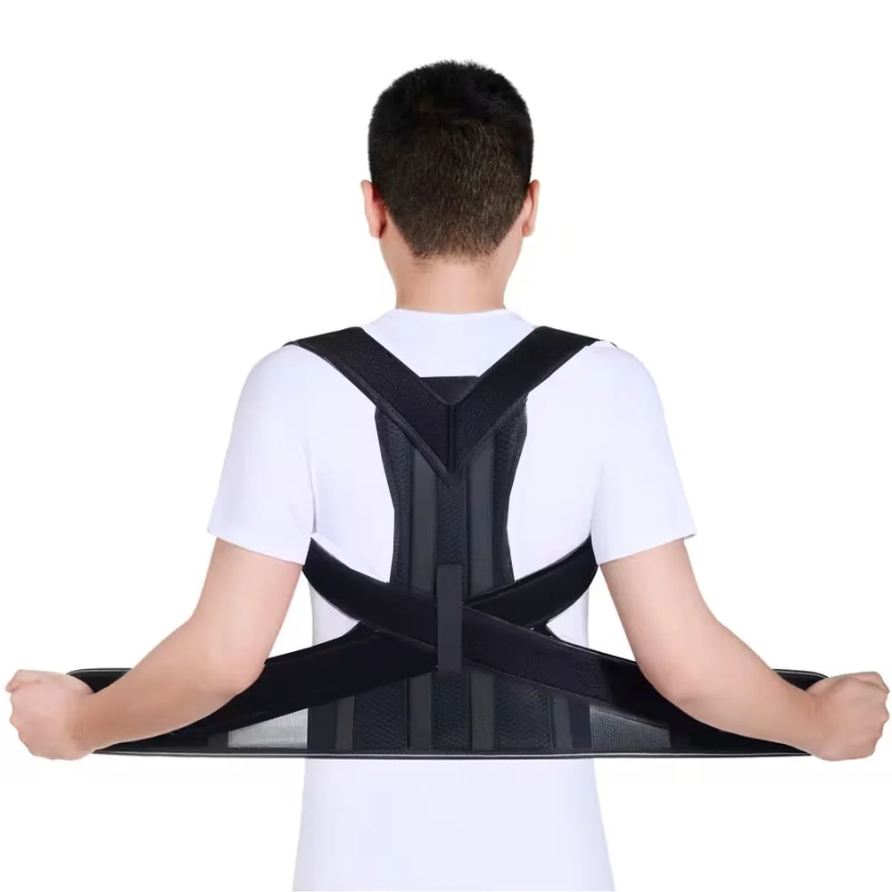 Universal posture belt for men and women - comfortable and fitting back support, elastic with back support
