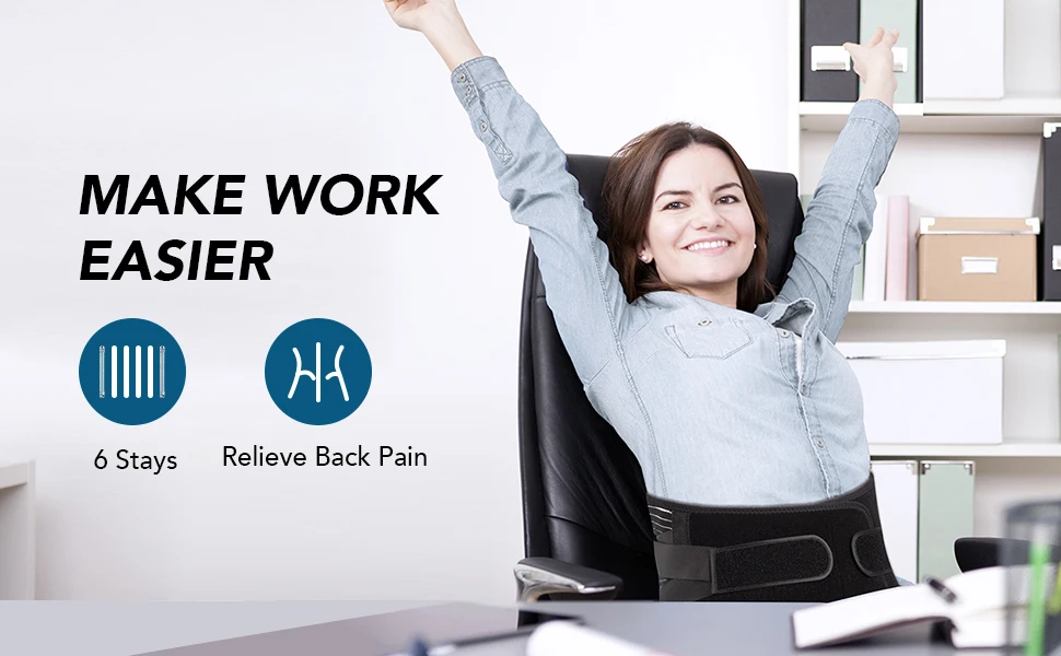 1PCS Back Brace for Lower Back Pain for Women Men with Lumbar Pad - Back Support Belt with 7 Stays for Heavy Lifting,Sciatica