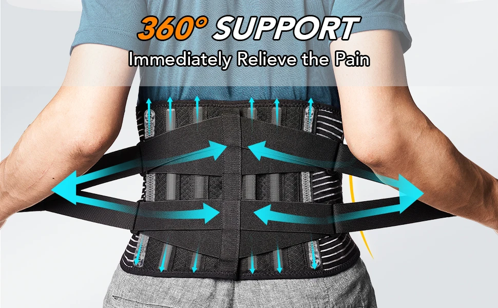 1PCS Back Brace for Lower Back Pain for Women Men with Lumbar Pad - Back Support Belt with 7 Stays for Heavy Lifting,Sciatica