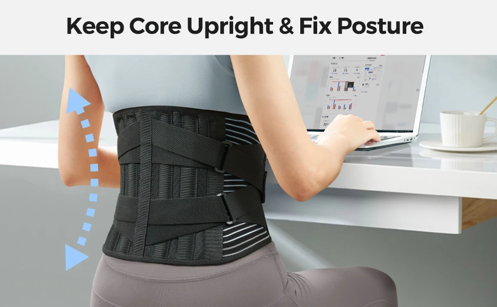 1PCS Back Brace for Lower Back Pain for Women Men with Lumbar Pad - Back Support Belt with 7 Stays for Heavy Lifting,Sciatica