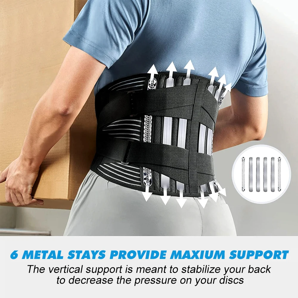 1PCS Back Brace for Lower Back Pain for Women Men with Lumbar Pad - Back Support Belt with 7 Stays for Heavy Lifting,Sciatica