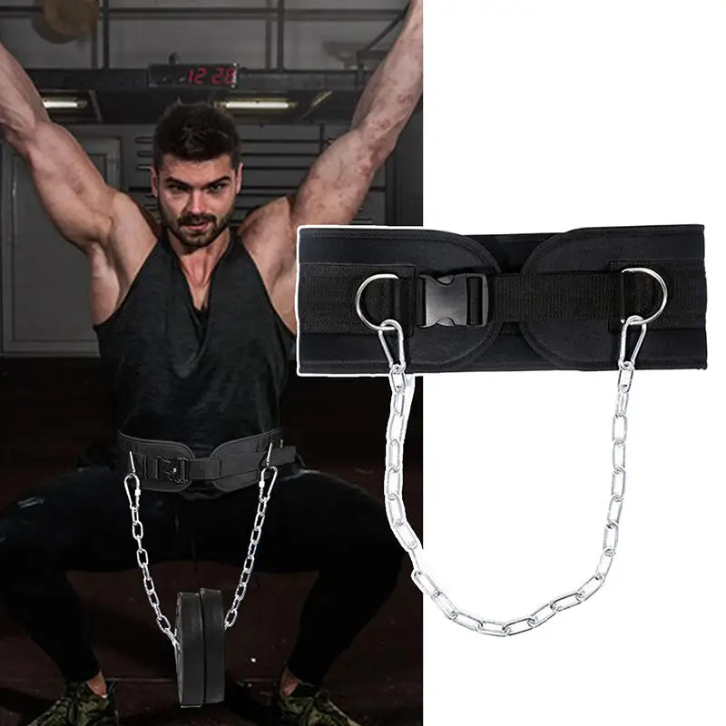 Pull up weight carrying fitness belt for men, squat horizontal bar, waist protection, back muscle strength training belt