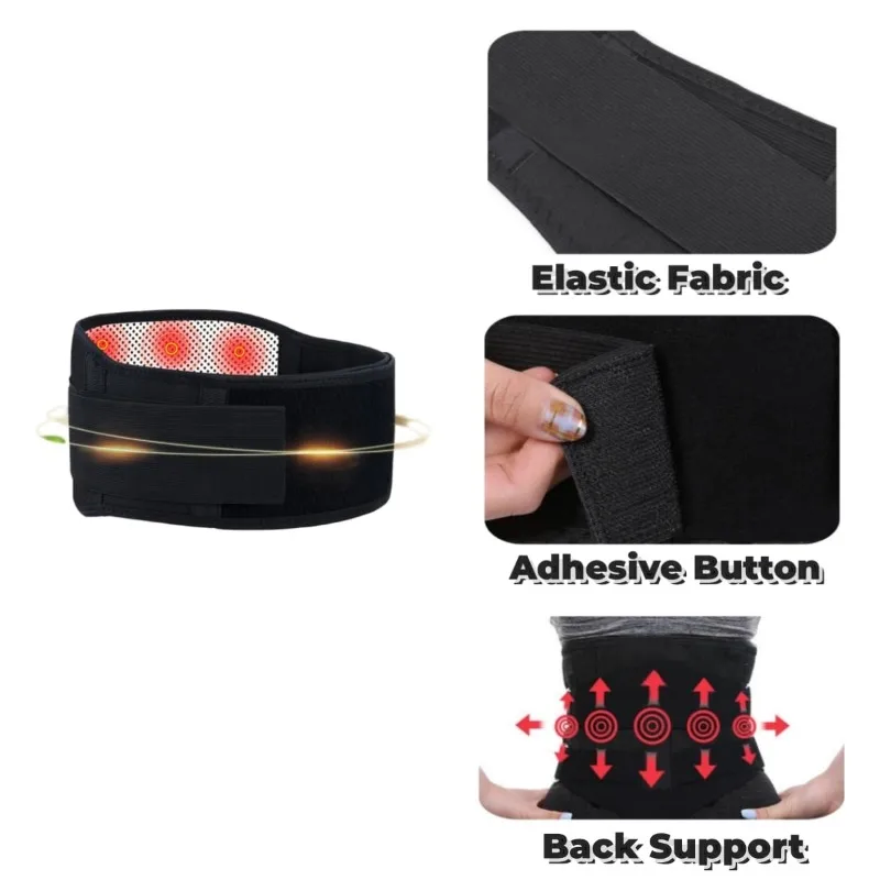 1pc Self Heating Back Brace for Lower Lumbar Support, Adjustable & Breathable Waist Belt for Pain Relief, Men & Women
