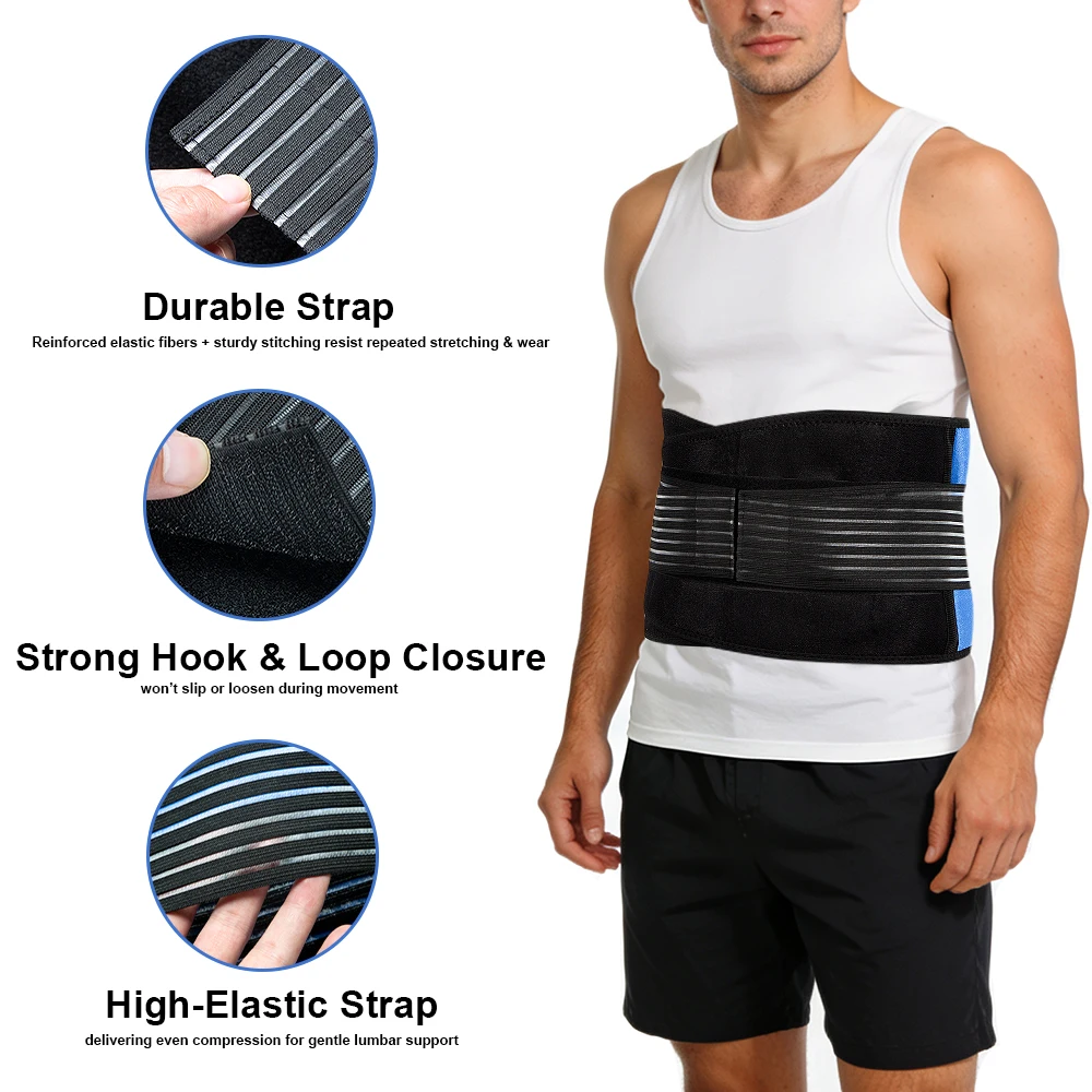 1PC Back Brace Support Belt - Lumbar Support Back Brace for Back Pain - \Adjustable Neoprene Double Pull Waist Belt for Sciatica