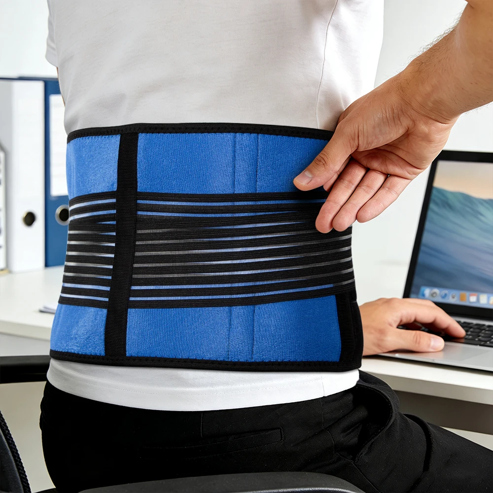 1PC Back Brace Support Belt - Lumbar Support Back Brace for Back Pain - \Adjustable Neoprene Double Pull Waist Belt for Sciatica