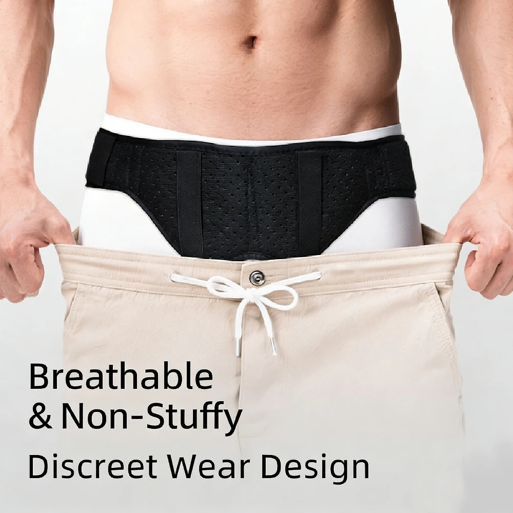 1PCS Hernia Belts for Men， Adjustable Inguinal Hernia Support Belt for Men & Women with 2 Compression Pads，Hernia Support Truss